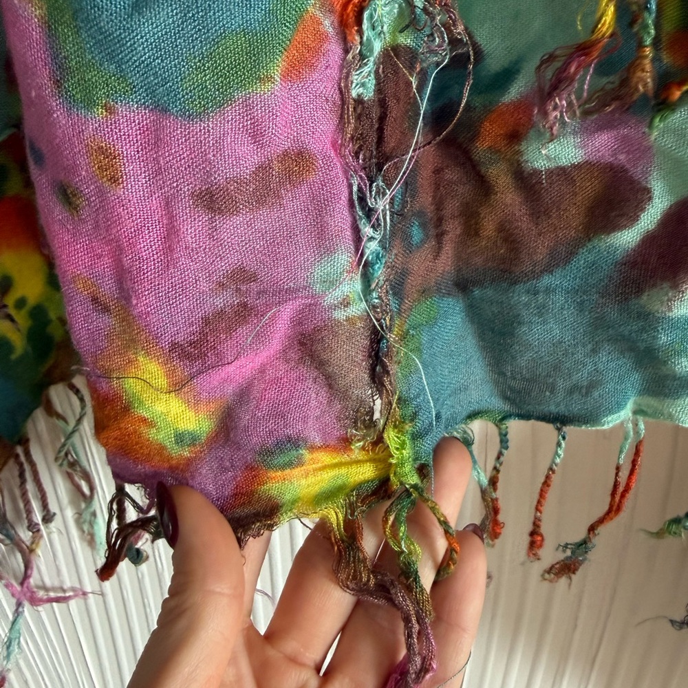 Colorful Abstract Patterned Shaw Kimono - Picture 7 of 8